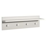 Appendiabiti Bianco 4 Ganci Installazione a Muro, - Mozzo