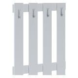 Appendiabiti Bianco 4 Ganci Installazione Sospesa 115h cm, Materiale Struttura in Metallo - Plaus