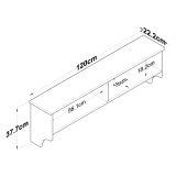 Appendiabiti Bianco Marrone Rovere 5 Ganci Installazione a Muro 37h cm, Colore Struttura Marrone - Magherno
