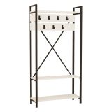 Appendiabiti Bianco Nero 7 Ganci Installazione a Terra 180h cm, Colore Struttura Nero - Celiera