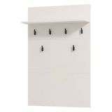 Appendiabiti Bianco Nero set Fissaggio a Muro Incluso 6 Ganci 115h cm, Installazione a Muro - Navelli