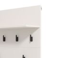 Appendiabiti Bianco Nero set Fissaggio a Muro Incluso 6 Ganci 115h cm, Installazione a Muro - Navelli