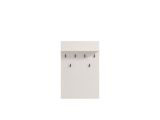Appendiabiti Bianco Nero set Fissaggio a Muro Incluso 6 Ganci 115h cm, Installazione a Muro - Navelli