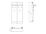 Appendiabiti Cashmere Nero set Fissaggio a Muro Incluso 6 Ganci 115h cm, Installazione a Muro - Gonars