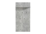 Appendiabiti Grigio Cemento set Fissaggio a Muro Incluso 5 Ganci 137h cm, Installazione a Muro - Traves