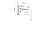 Appendiabiti Grigio Scuro Marrone Rovere set Fissaggio a Muro Incluso 4 Ganci 57h cm, Installazione a Muro - Mediglia