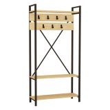 Appendiabiti Marrone Antracite Nero 7 Ganci Installazione a Terra 180h cm, Colore Struttura Nero - Celiera