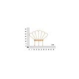 Appendiabiti Marrone Finitura in Rattan Color Bamboo Naturale 3 Ganci 33h cm, Installazione Sospeso - Danatala