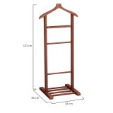 Appendiabiti Marrone Noce Installazione a Terra Sfumatura Colore Struttura Noce 120h cm, - Oulux
