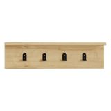 Appendiabiti Marrone Rovere 4 Ganci Installazione a Muro 15h cm, Sfumatura Colore Struttura Rovere - Taipana