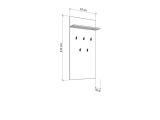 Appendiabiti Marrone Rovere Nero set Fissaggio a Muro Incluso 5 Ganci 137h cm, Installazione a Muro - Rovella