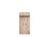 Appendiabiti Marrone Rovere Nero set Fissaggio a Muro Incluso 5 Ganci 137h cm, Installazione a Muro - Rovella