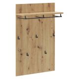 Appendiabiti Marrone Rovere Nodi 5 Ganci Installazione Sospesa, Materiale Struttura in Metallo - Chianni