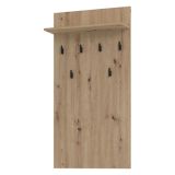Appendiabiti Marrone Rovere Nodi Nero set Fissaggio a Muro Incluso 6 Ganci 115h cm, Installazione a Muro - Gonars