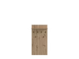 Appendiabiti Marrone Rovere Nodi Nero set Fissaggio a Muro Incluso 6 Ganci 115h cm, Installazione a Muro - Gonars