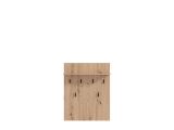 Appendiabiti Marrone Rovere Nodi Nero set Fissaggio a Muro Incluso 6 Ganci 83h cm, Installazione a Muro - Ortelle