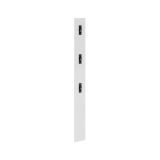 Appendiabiti Mogale, Attaccapanni, Portabiti multiuso, Appendiabiti da parete, Made in Italy, 15x2h170 cm, Bianco lucido e Antracite