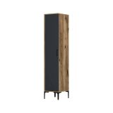 Armadio antracite e noce slim 40x47h cm - Giusta