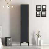 Armadio antracite e noce slim 40x47h cm - Giusta