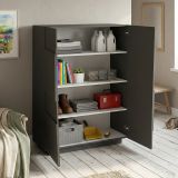 Armadio antracite multiuso 120x126h cm - Aulla
