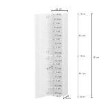 Armadio bianco 1 anta 45x190h cm - Bassiano