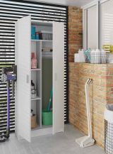 Armadio bianco 2 ante portascope 73x180h cm - Abadubidu