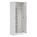 Armadio bianco 2 ante portascope 73x180h cm - Abadubidu