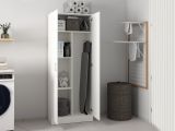 Armadio bianco 2 ante portascope 73x180h cm - Abadubidu