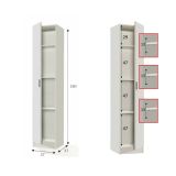 Armadio bianco bagno 37x180h cm - Alexander