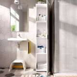 Armadio bianco bagno 39x190h cm - Arrow