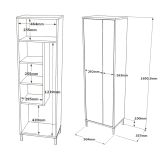 Armadio bianco colonna 50x165h cm - Niala