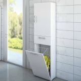 Armadio bianco con cassetto 45x195h cm - Aryanne