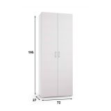 Armadio bianco con cassetto 72x195h cm - Angy