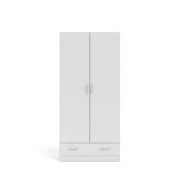 Armadio bianco con cassetto 79x170h cm - Amylya