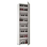 Armadio bianco e cemento 1 anta 50x182h cm - Abuela