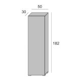 Armadio bianco e cemento 1 anta 50x182h cm - Abuela