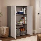 Armadio bianco e grigio 2 ante 78x118h cm - Angie