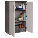 Armadio bianco e grigio 2 ante 78x118h cm - Angie