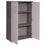 Armadio bianco e grigio 2 ante 78x118h cm - Angie