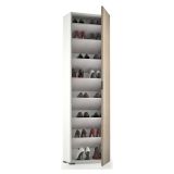 Armadio bianco e legno 1 anta 50x182h cm - Abuela
