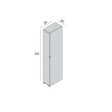 Armadio bianco e legno 1 anta 50x182h cm - Abuela
