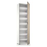 Armadio bianco e legno 1 anta 50x182h cm - Abuela