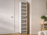Armadio bianco e legno 1 anta 50x182h cm - Abuela