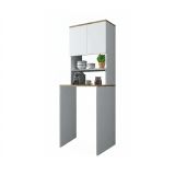Armadio bianco e noce multiuso 65x183h cm - Fiamma