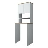 Armadio bianco e noce multiuso 65x183h cm - Fiamma