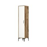 Armadio bianco e noce slim 40x47h cm - Giusta