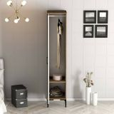 Armadio bianco e noce slim 40x47h cm - Giusta