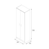 Armadio bianco lavanderia 59x180h cm - Altiplano
