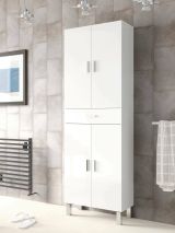 Armadio bianco lucido bagno 60x182h cm - Amiga