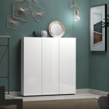 Armadio bianco lucido multiuso 110x115h cm - Onice